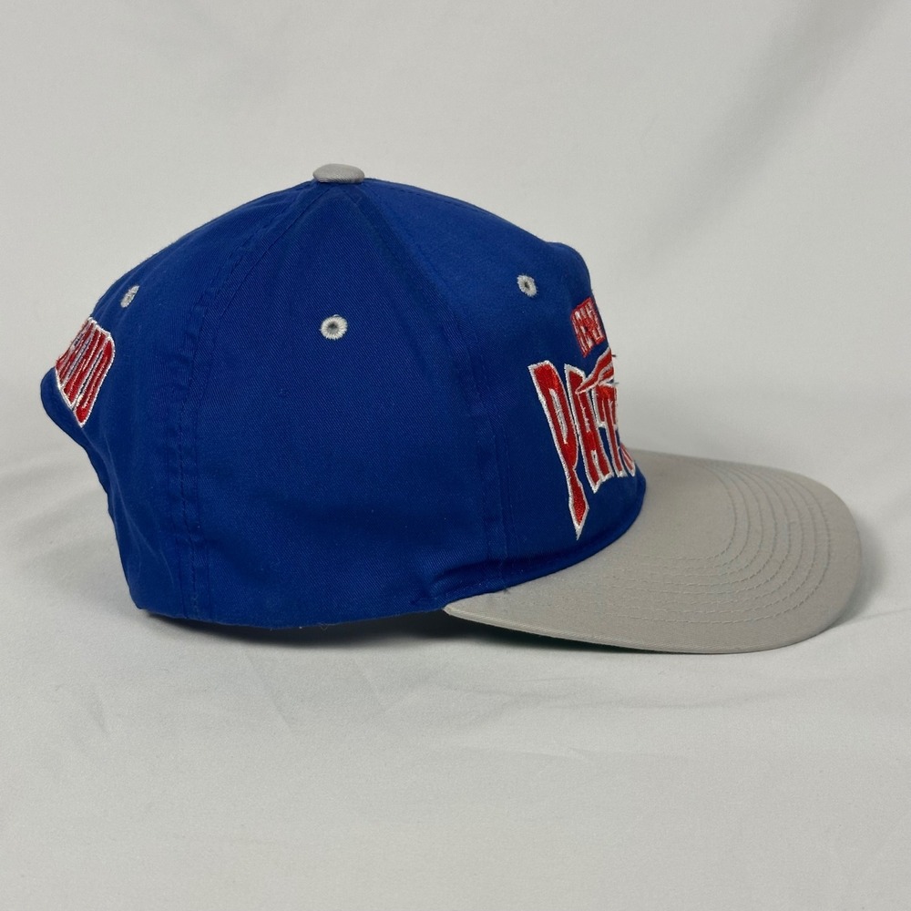 Vintage 90's New England Patriots Hat Blue Grey Snapback NFL Cap Green Underbrim - Picture 5 of 10